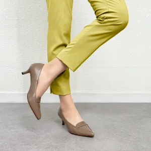 10% OFF: 2024SSBI: Loafer-style pumps (5725) dark beige