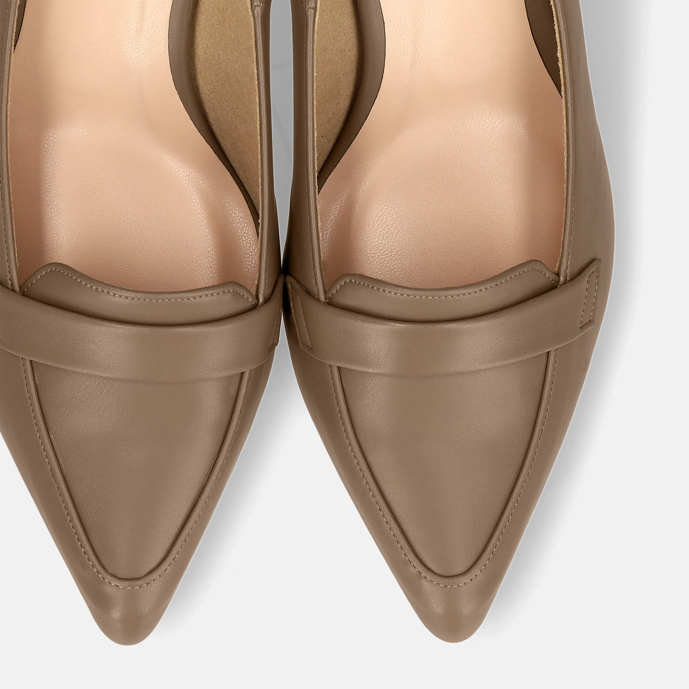 10% OFF: 2024SSBI: Loafer-style pumps (5725) dark beige
