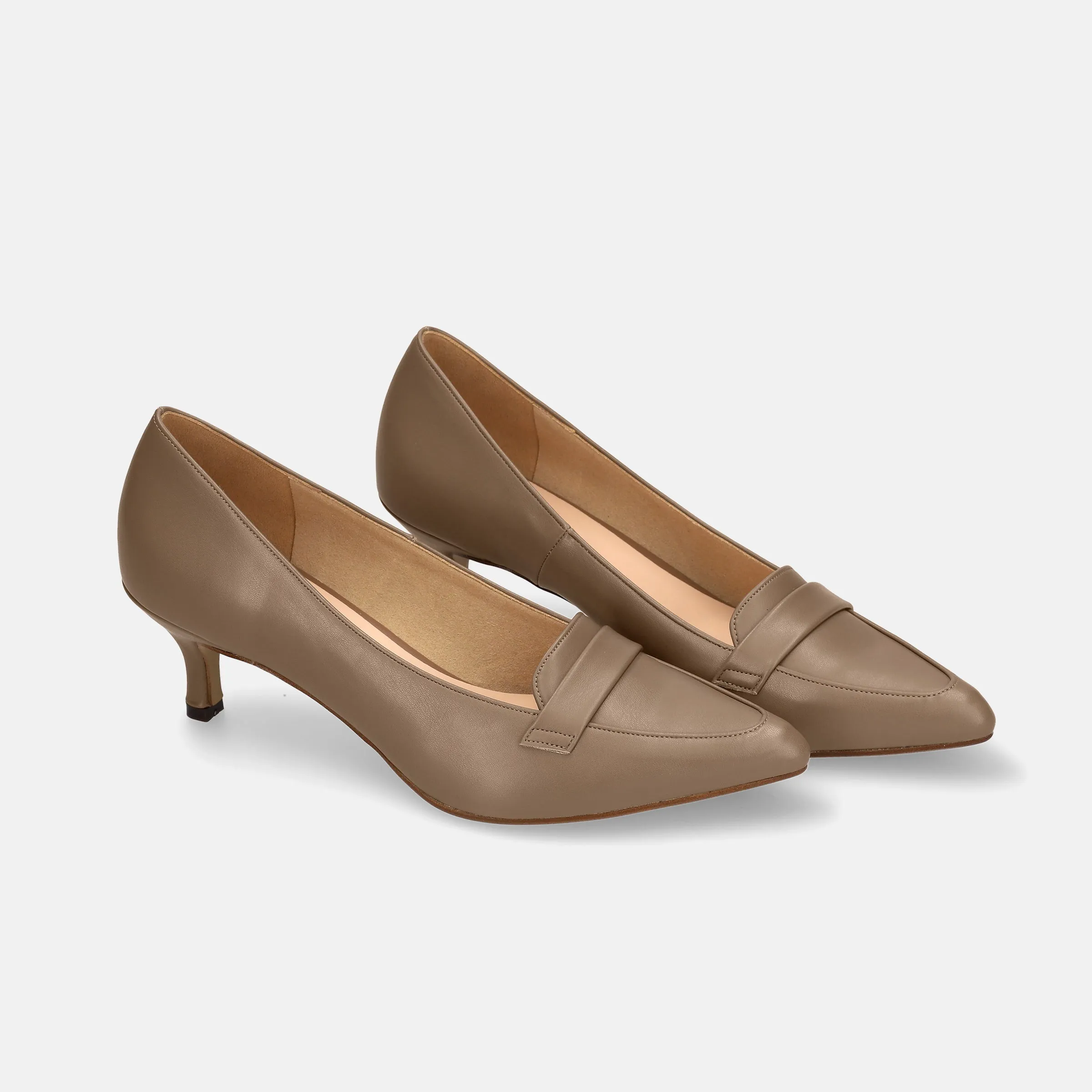 10% OFF: 2024SSBI: Loafer-style pumps (5725) dark beige