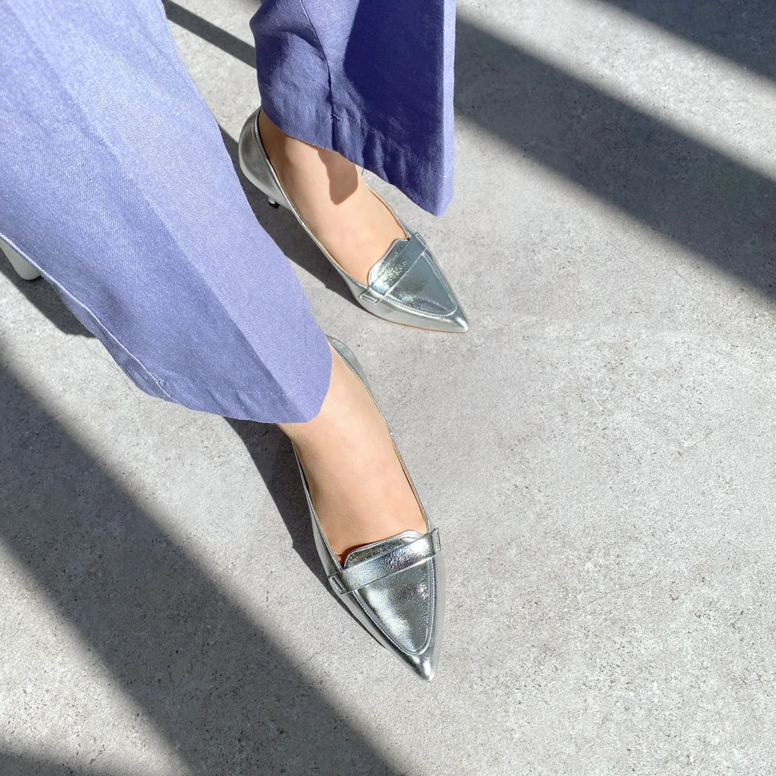 10% OFF: 2024SSBI: Loafer style pumps (5725) Silver