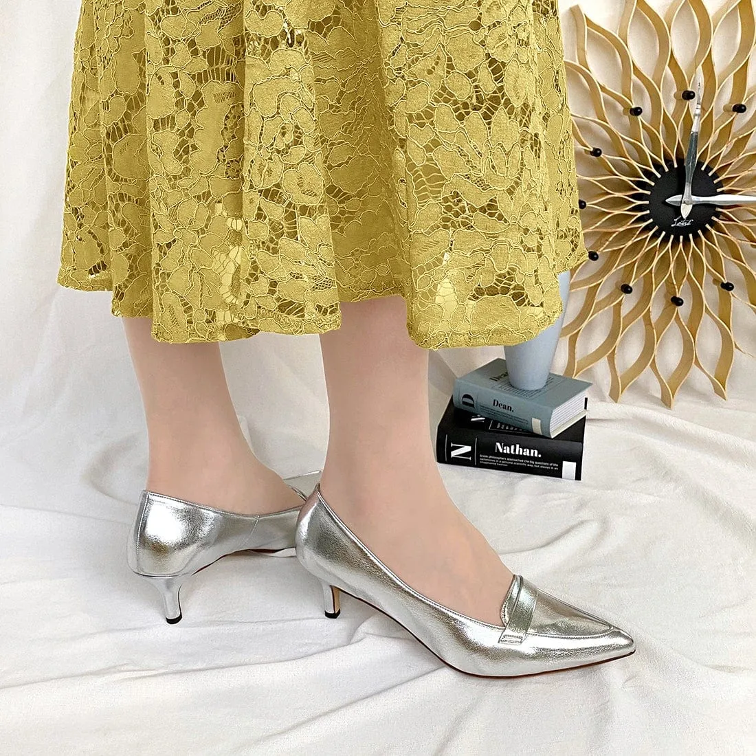 10% OFF: 2024SSBI: Loafer style pumps (5725) Silver