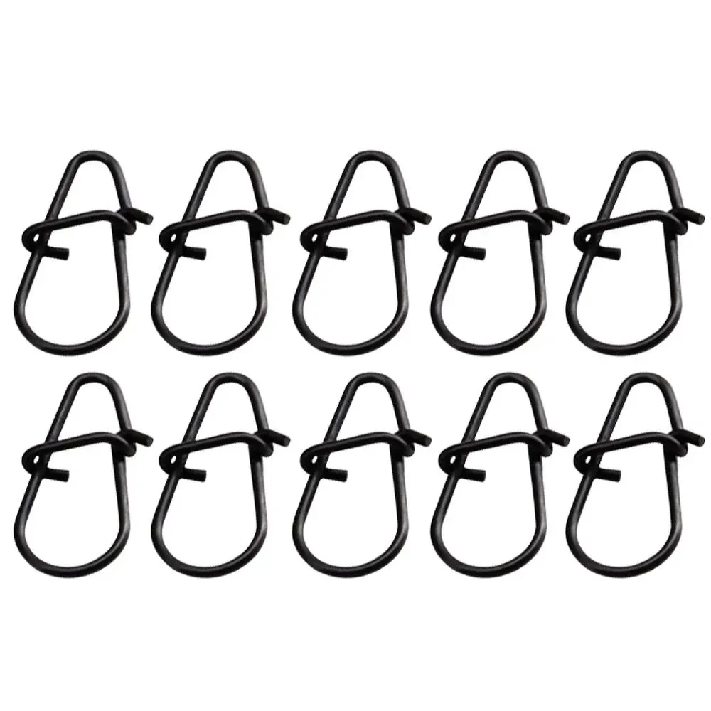 100pcs/lot Matte black Snap Fishing Barrel Swivel line connectors lure clips