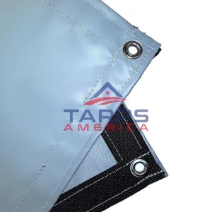 18 oz Heavy Duty Gray Coated Vinyl Tarp by AtlasShield®