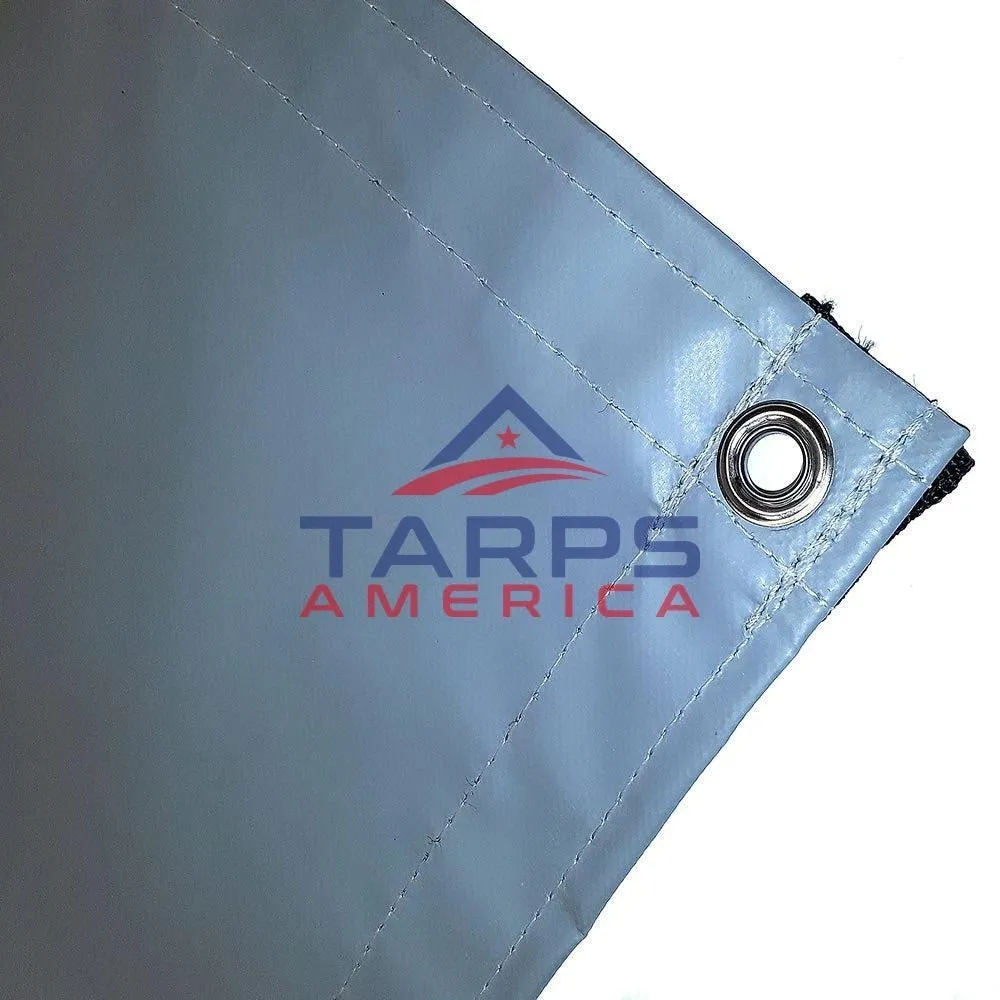 18 oz Heavy Duty Gray Coated Vinyl Tarp by AtlasShield®