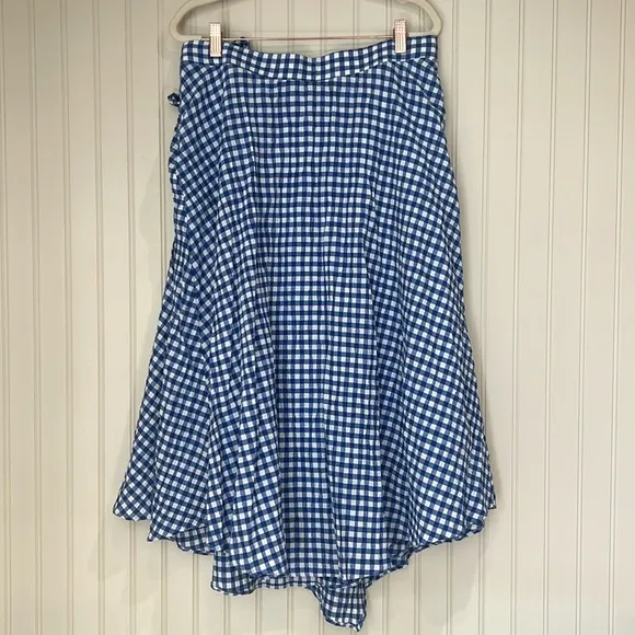 262. Maeve by Anthropologie Blue Gingham Women's Skirt