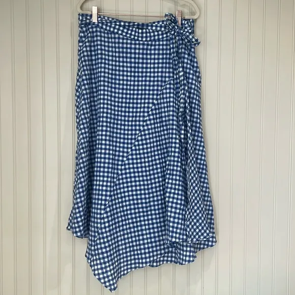 262. Maeve by Anthropologie Blue Gingham Women's Skirt