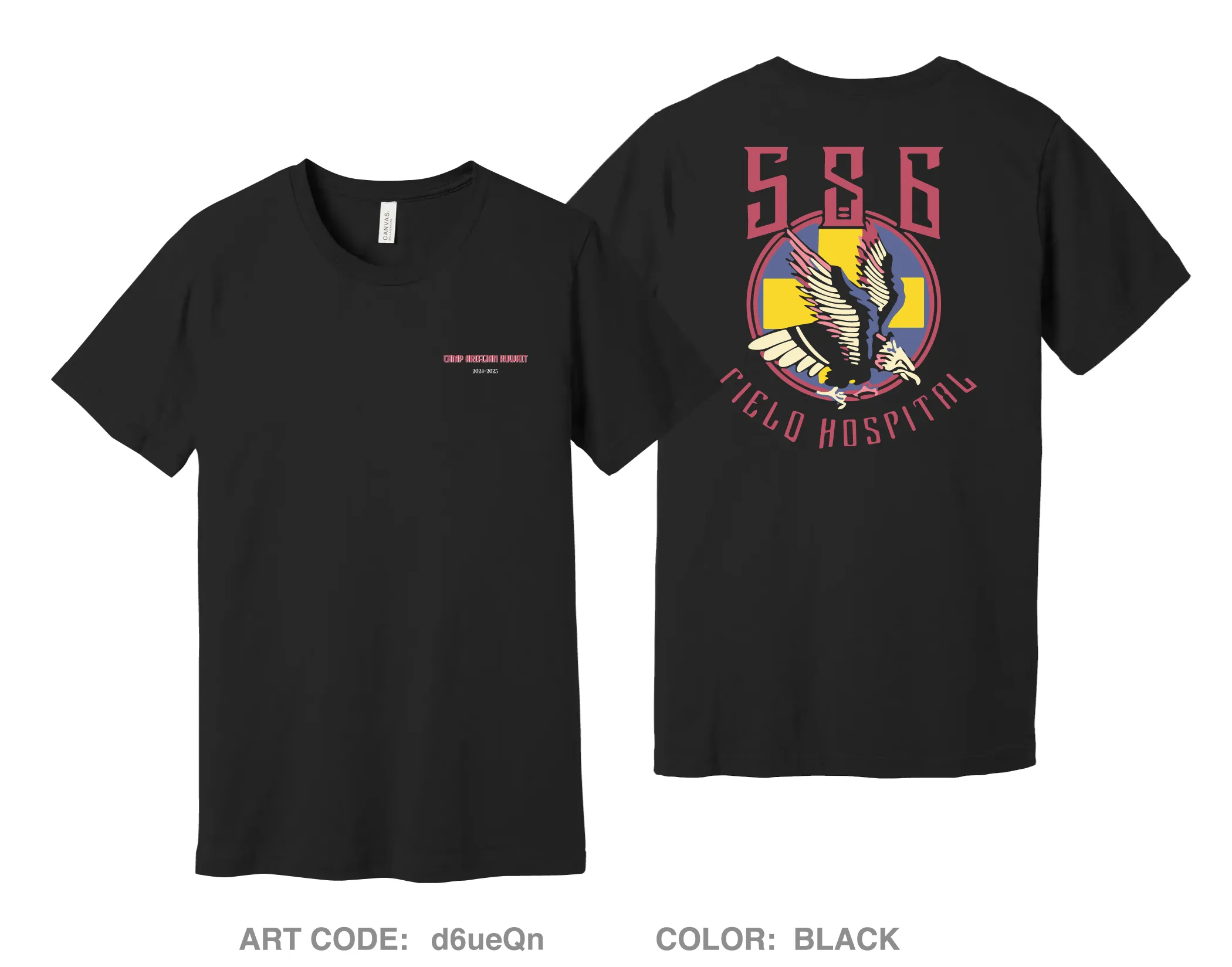 586th Field Hospital Comfort Unisex Cotton SS Tee - d6ueQn