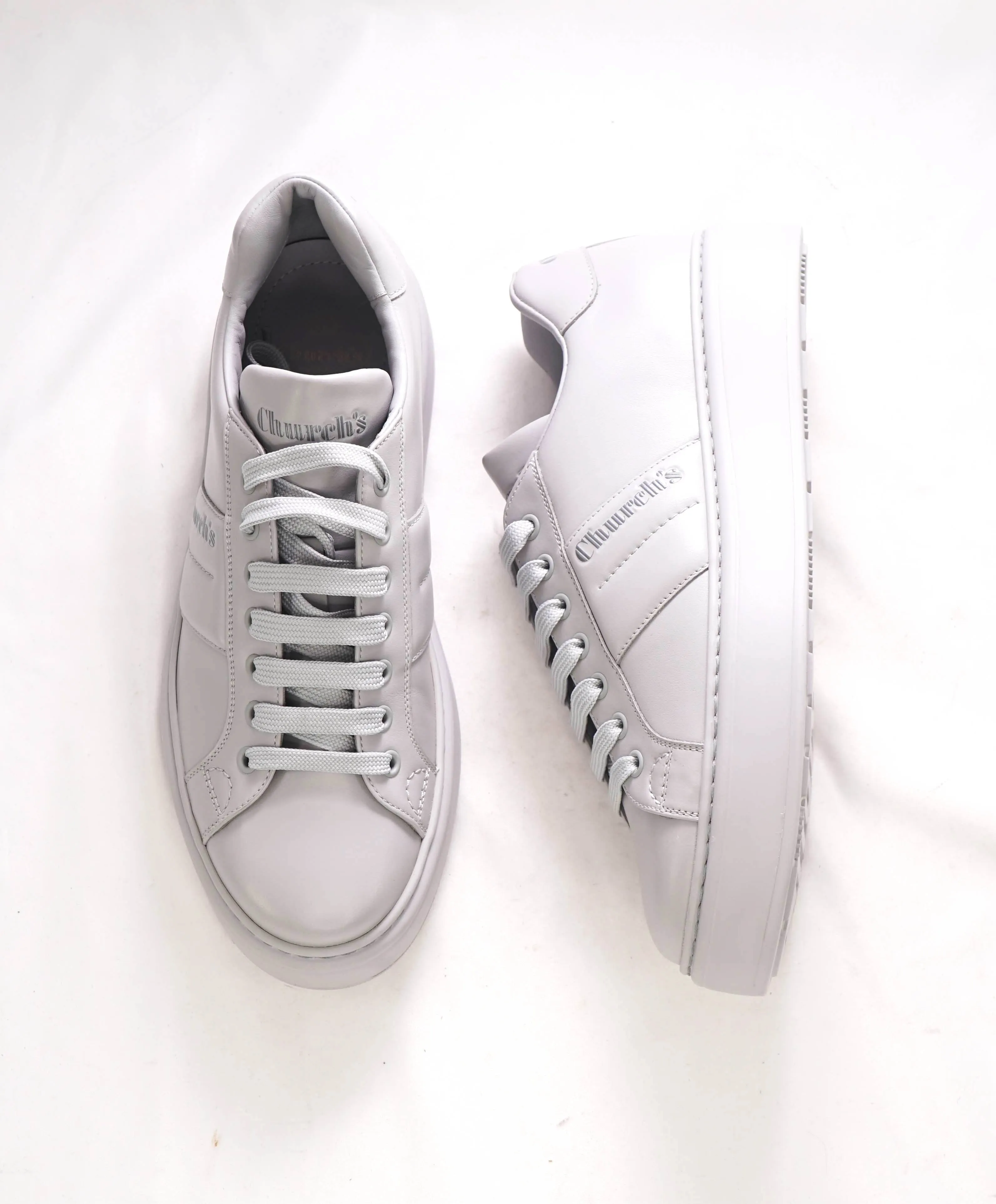 $815 CHURCH'S - Gray Logo "MACH III 3" Premium Grade Sneakers - 8 US (7 UK)