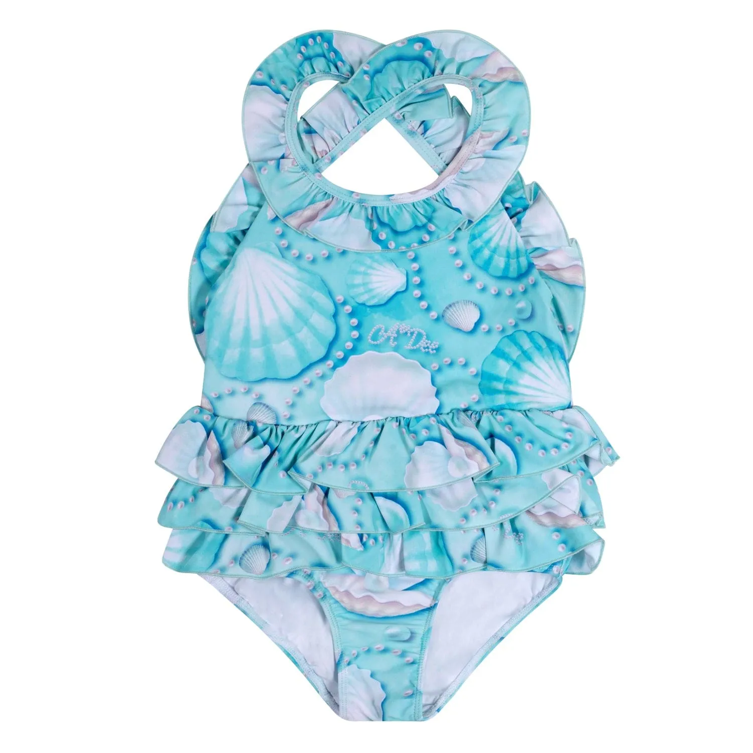 A DEE - Ariel Ocean Pearl Print Swimsuit - Aruba Blue