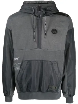AAPE BY *A BATHING APE® half-zip logo hoodie