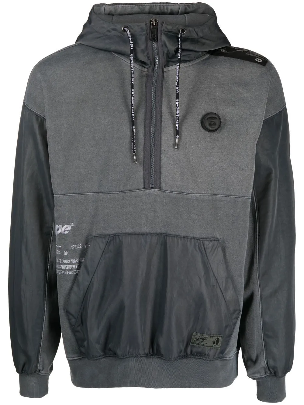 AAPE BY *A BATHING APE® half-zip logo hoodie