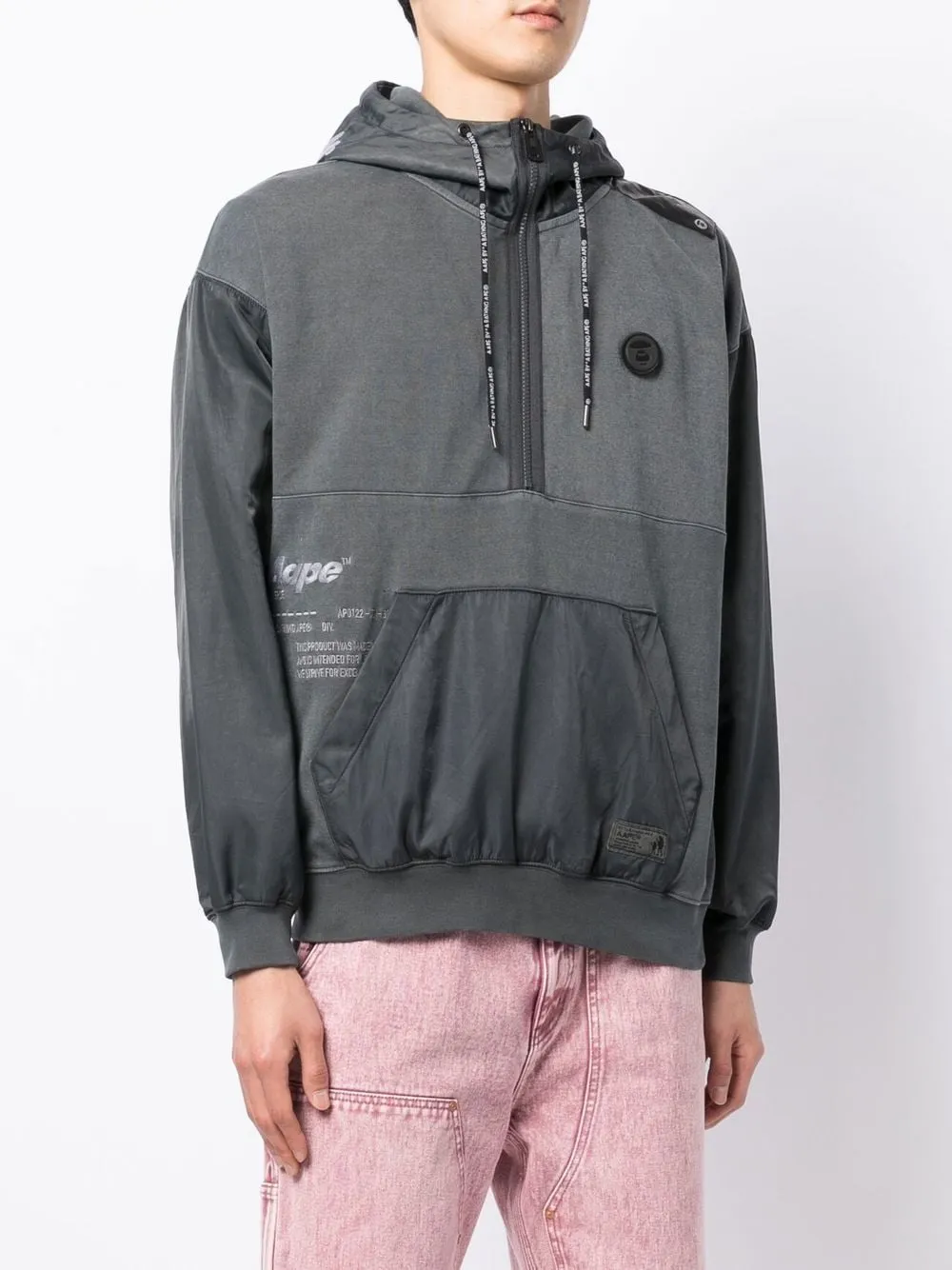 AAPE BY *A BATHING APE® half-zip logo hoodie