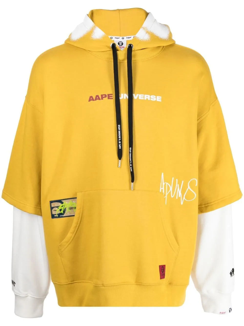 AAPE BY *A BATHING APE® layered graphic-print hoodie
