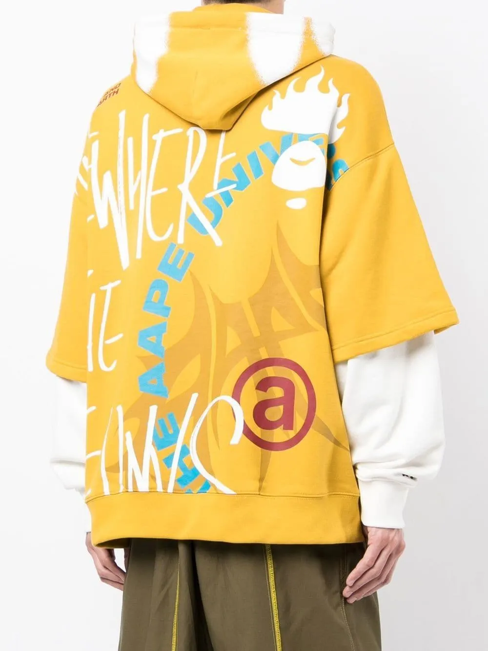AAPE BY *A BATHING APE® layered graphic-print hoodie