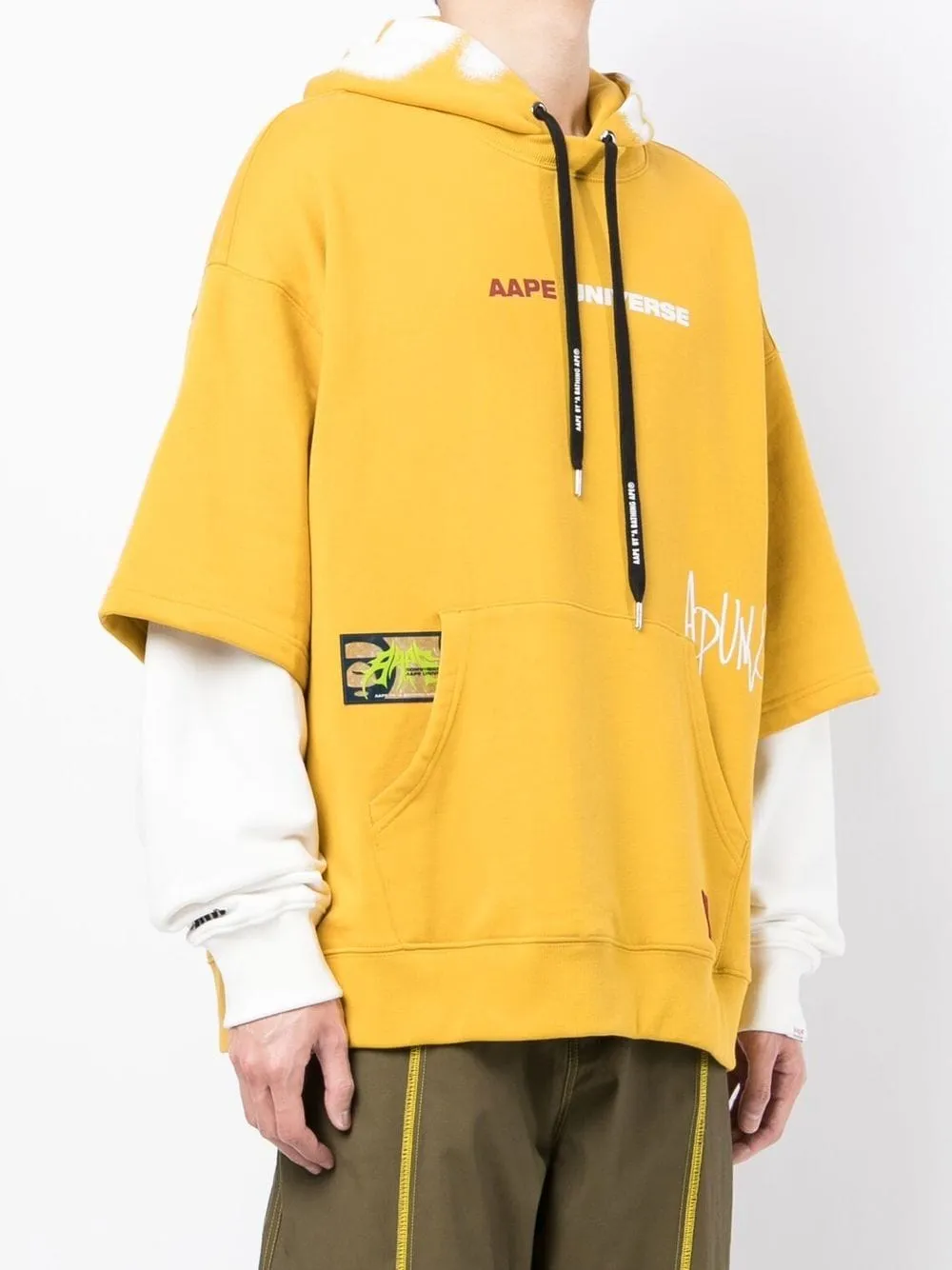 AAPE BY *A BATHING APE® layered graphic-print hoodie