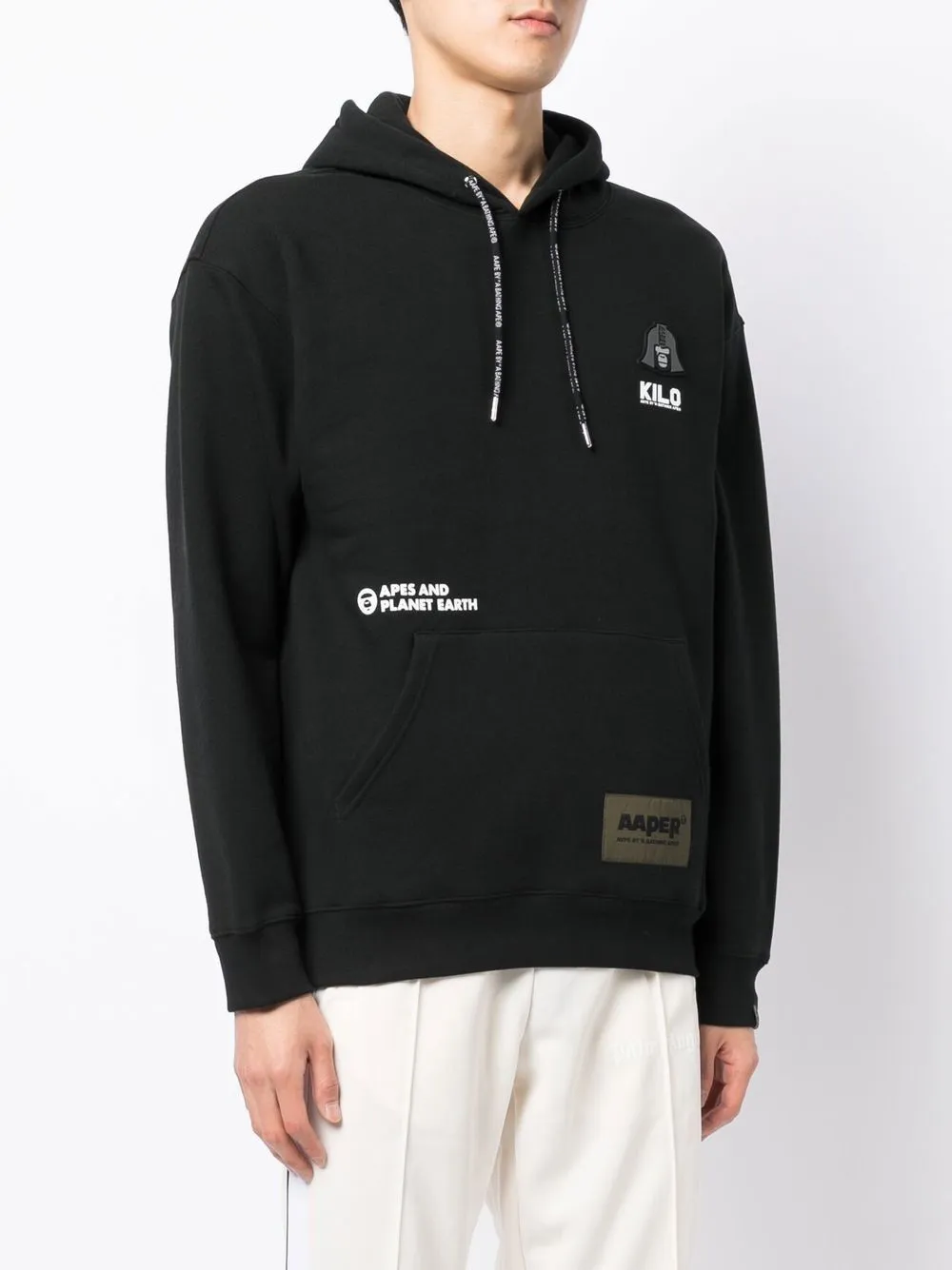AAPE BY *A BATHING APE® logo-patch drawstring hoodie
