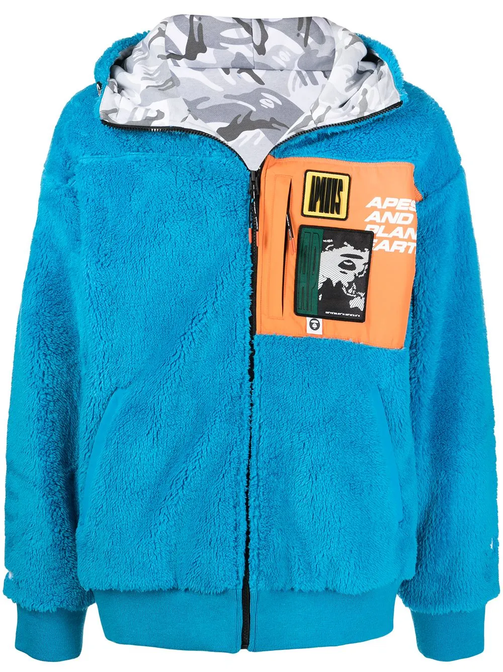 AAPE BY *A BATHING APE® logo-patch textured hoodie