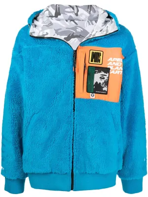 AAPE BY *A BATHING APE® logo-patch textured hoodie