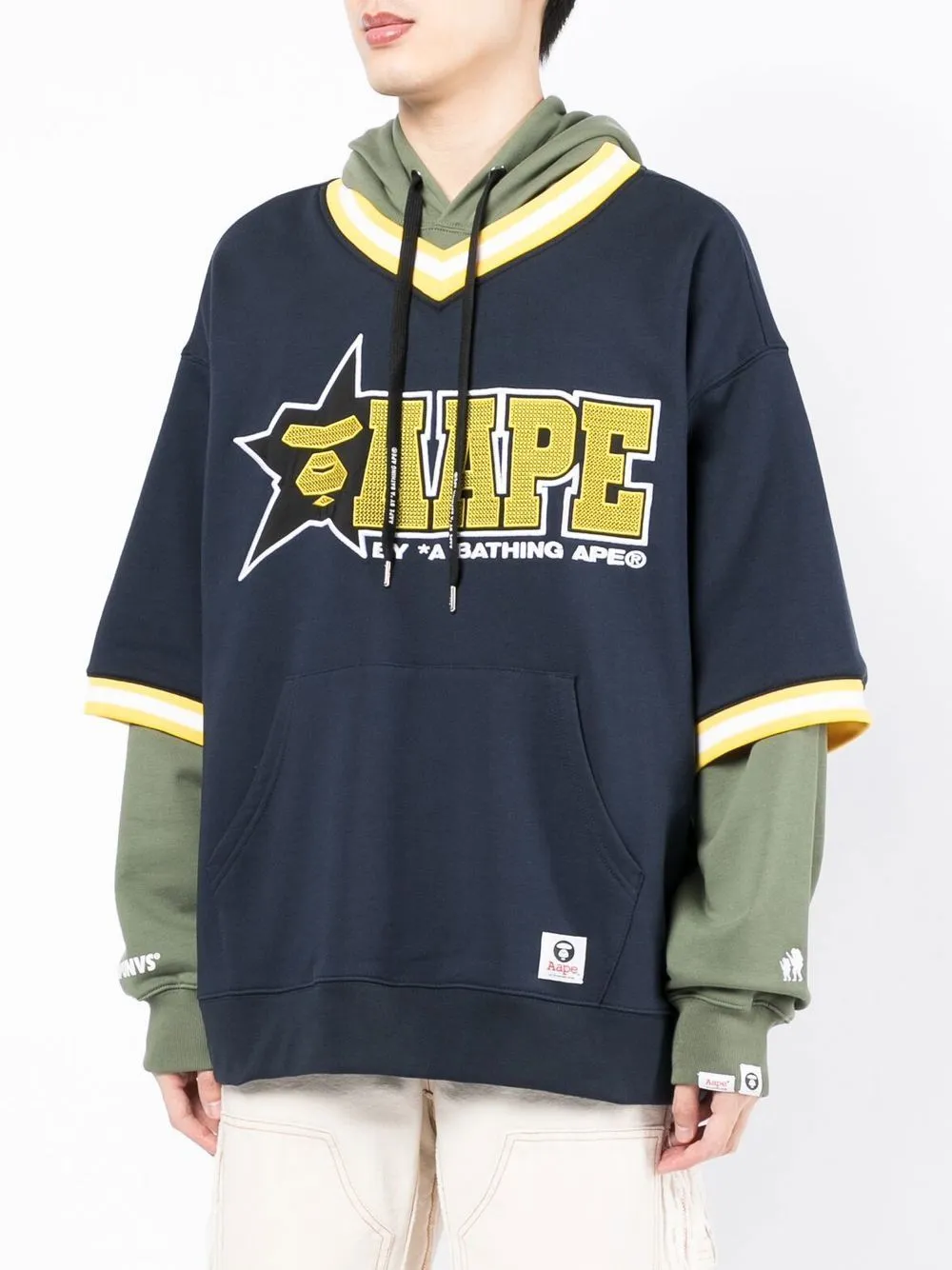 AAPE BY *A BATHING APE® logo-print pullover hoodie