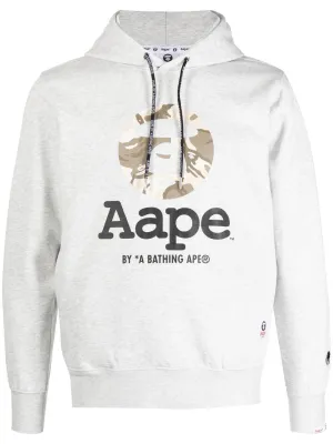 AAPE BY *A BATHING APE® logo print pullover hoodie