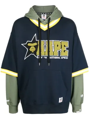 AAPE BY *A BATHING APE® logo-print pullover hoodie