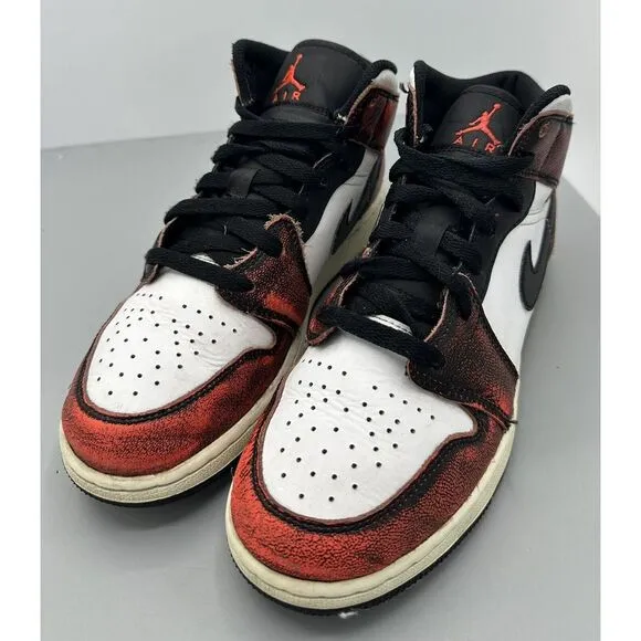 Air Jordan 1 Mid SE Kid's Wear-Away Chicago FB0568-006 Sneakers Size 6.5Y Boys