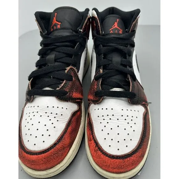 Air Jordan 1 Mid SE Kid's Wear-Away Chicago FB0568-006 Sneakers Size 6.5Y Boys