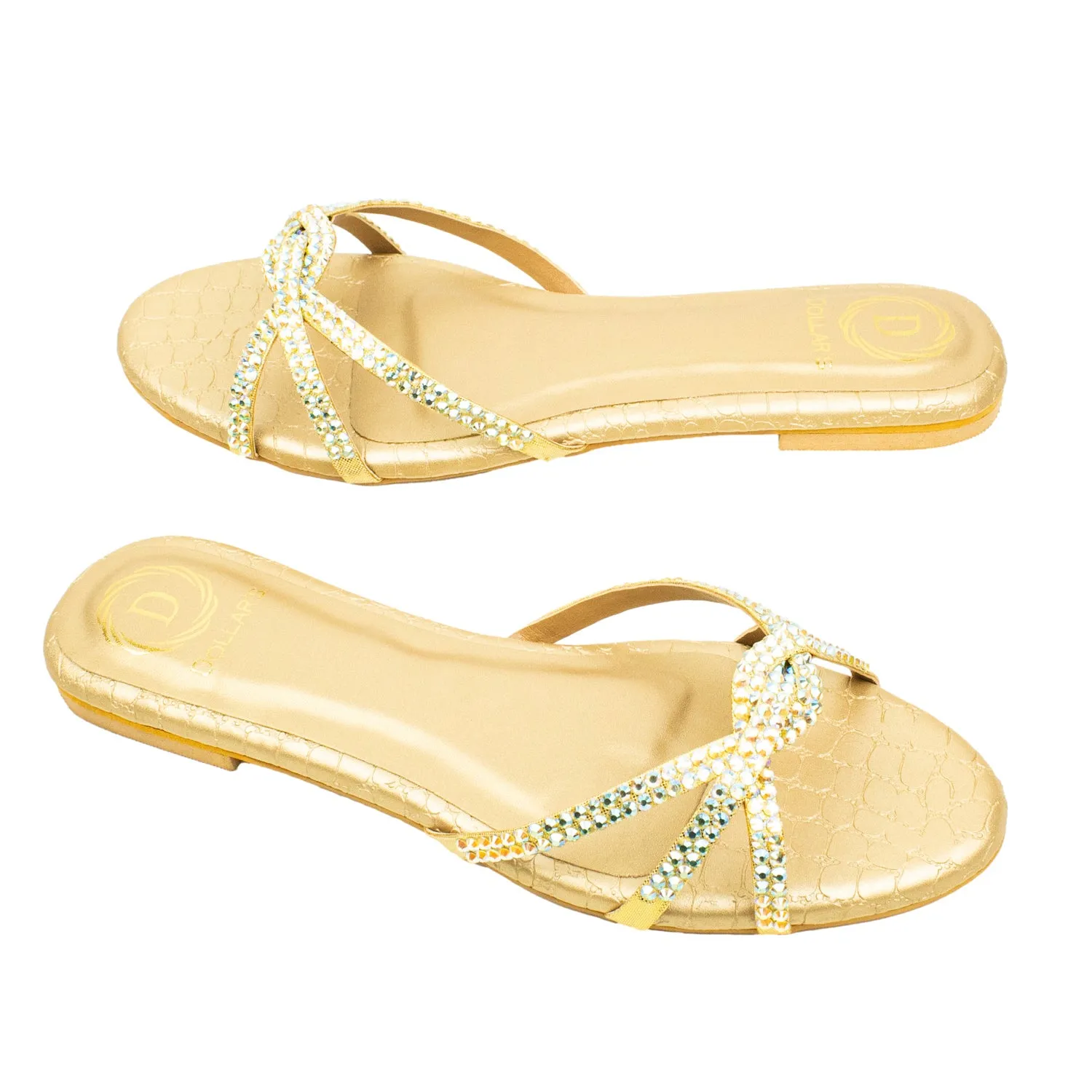 Amal Flats S132F - Glitter Gold