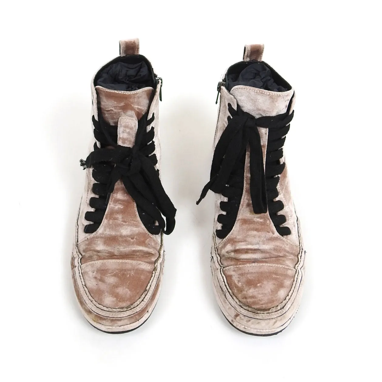 Ann Demeulemeester Velour High Top Sneakers Size 44