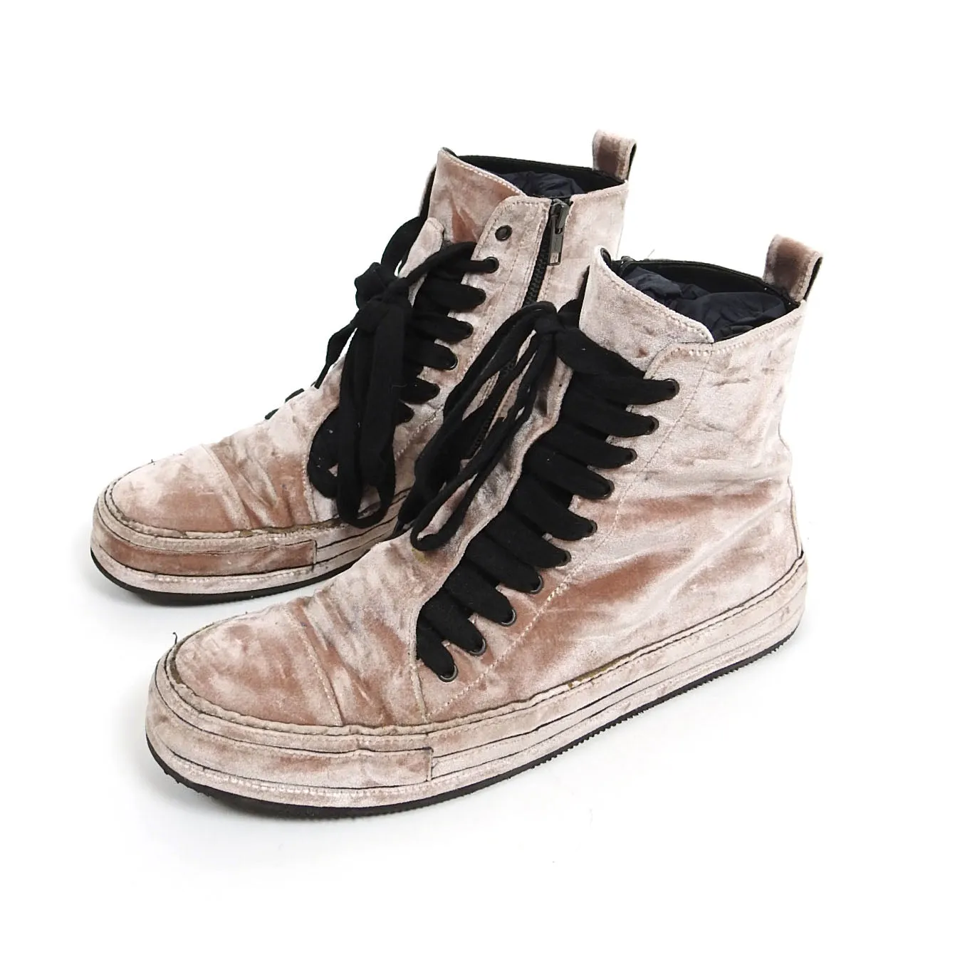 Ann Demeulemeester Velour High Top Sneakers Size 44