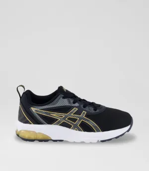 ASICS KID'S GEL QUANTUM 90 IV BLACK/GOLD RUNNING SHOES