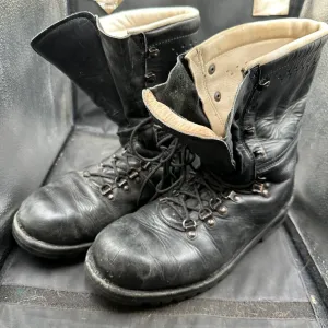 Austrian Army Black Leather Heavy Duty Combat Boots - Size EU 44 - UK 9.5
