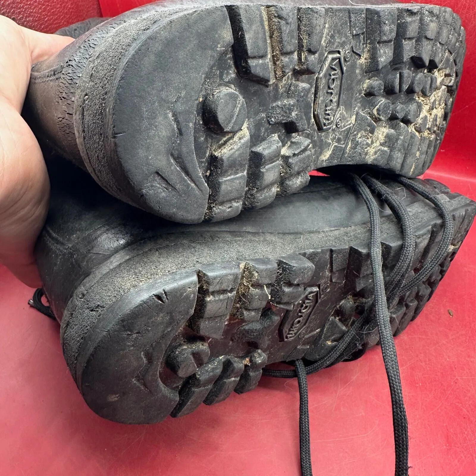 Austrian Army Black Leather MEINDL Heavy Duty Combat Boots - Size EU 43 - UK 9