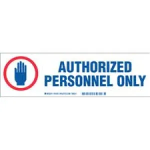 AUTHORIZED PERSONNEL ONLY Label| Buy online