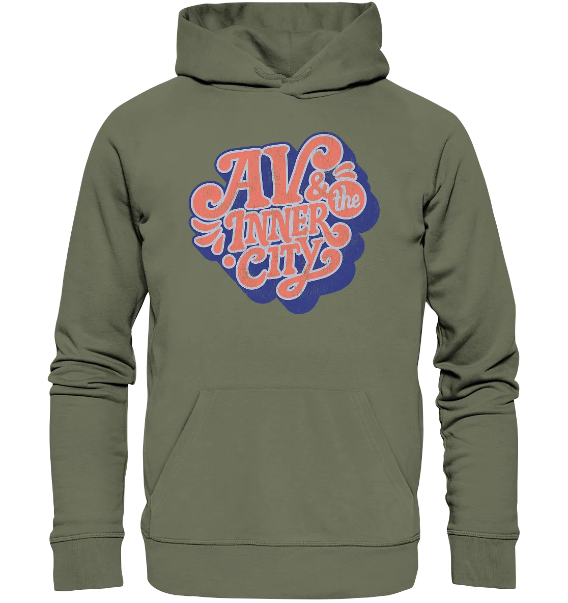 AV & the Inner City / Premium Hoodie with Orange and Blue Logo