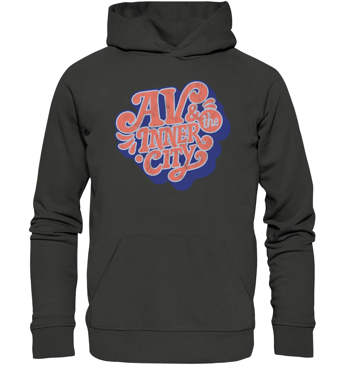 AV & the Inner City / Premium Hoodie with Orange and Blue Logo