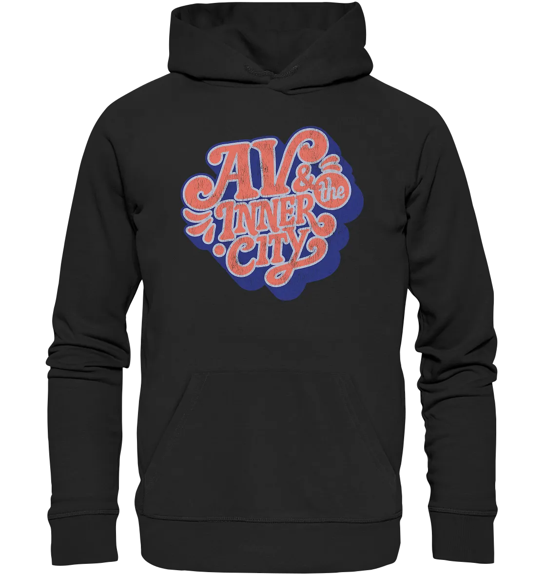 AV & the Inner City / Premium Hoodie with Orange and Blue Logo