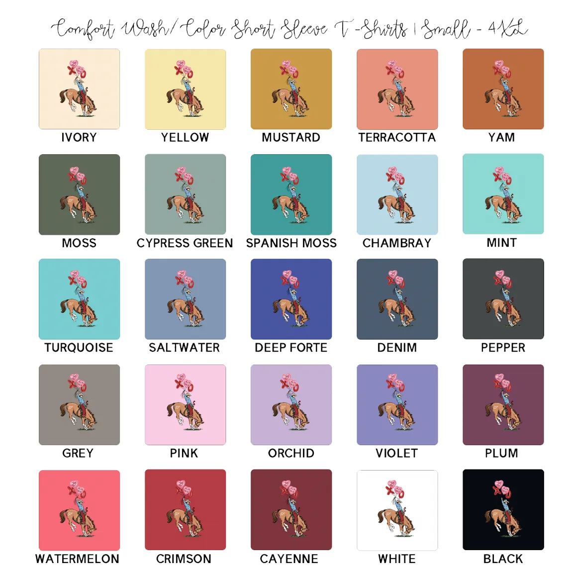 Be My Cowgirl BRONC ComfortWash/ComfortColor T-Shirt (S-4XL) - Multiple Colors!