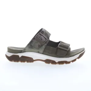 Bionica Naille Suede Slip On Slides Camouflage Double Strap Sandals Shoes SZ 10