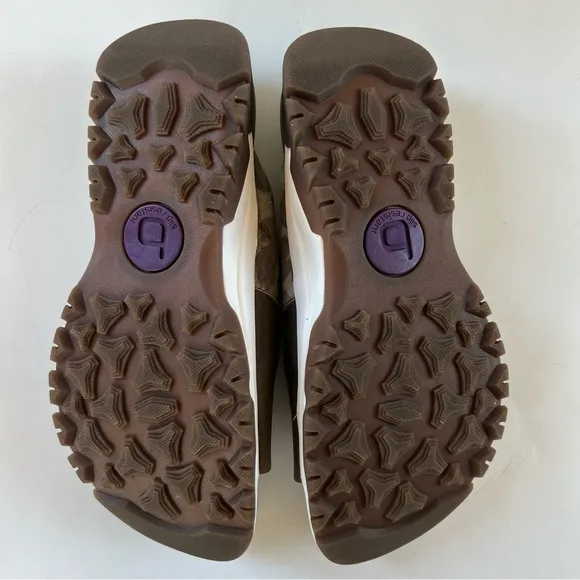 Bionica Naille Suede Slip On Slides Camouflage Double Strap Sandals Shoes SZ 10