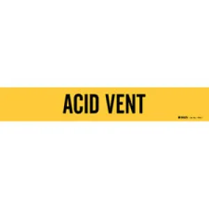 Brady ACID VENT Pipe Marker|Buy Online