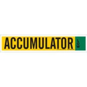 Brady Ammonia (IIAR) Pipe Marker: ACCUMULATOR/ Buy Online