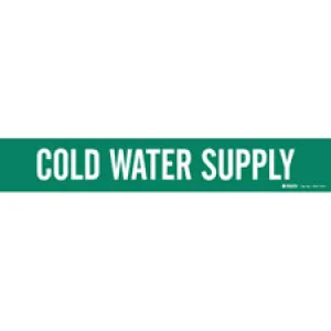 Brady COLD WATER SUPPLY Pipe Marker|Buy Online