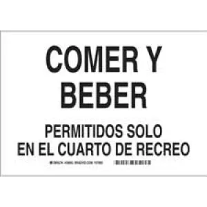 Brady COMER Y BEBER Permitidos Solo En El Cuarto De Recreo Sign/ Buy online