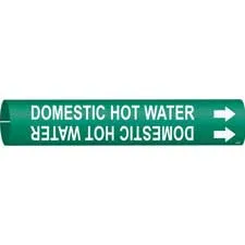 Brady DOMESTIC HOT WATER Snap-On Pipe Marker|Buy Online