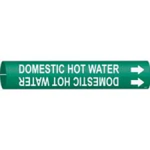 Brady DOMESTIC HOT WATER Snap-On Pipe Marker|Buy Online