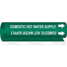 Brady DOMESTIC HOT WATER SUPPLY High Performance Pipe Marker|Buy Online