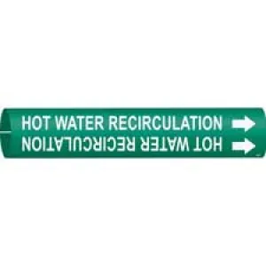 Brady HOT WATER RECIRCULATION Snap-On Pipe Marker|Buy Online