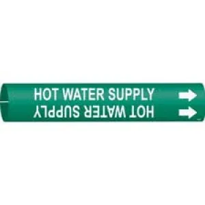Brady HOT WATER SUPPLY Snap-On Pipe Marker|Buy Online