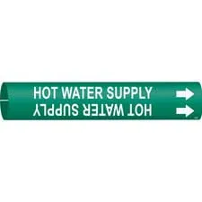 Brady HOT WATER SUPPLY Snap-On Pipe Marker|Buy Online